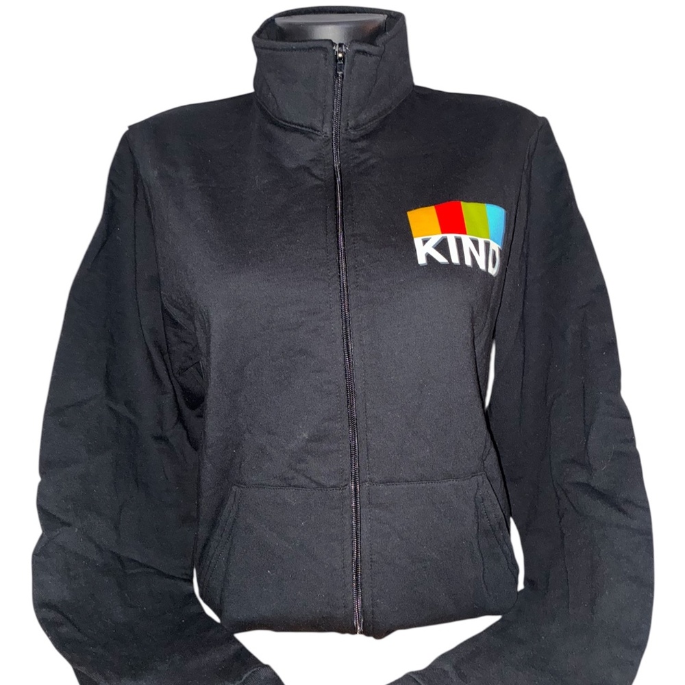 Women’s Track‎ Jacket KIND Snacks Zip Up Sweatshirt Size small S Black